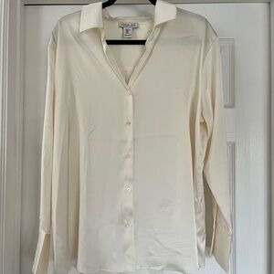 Rachel Zoe Cream Button Down Shirt